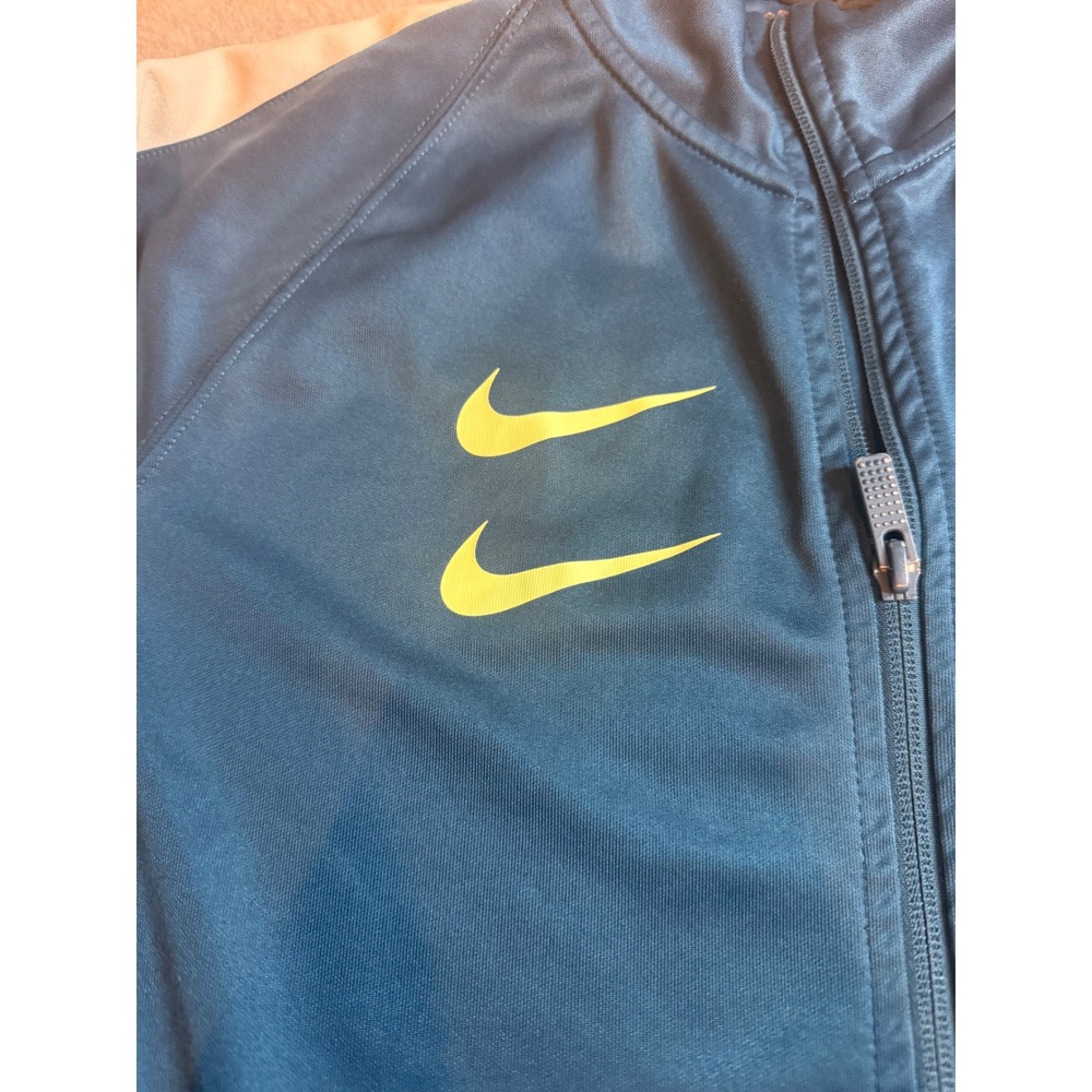 Nike Sportswear Mens Track Jacket Teal Blue Double Swoosh Full Zip MCMLXXII - Picture 2 of 7